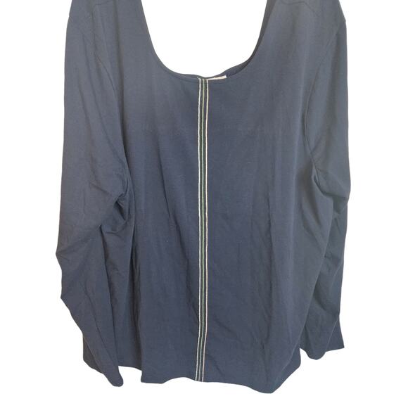 Lacey Chabert Collection Stretchy Top, 3X, NWT, Dark Blue - Picture 3 of 8